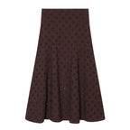 Women's Midi Skirt with Fine Eyelet Embroidery