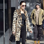 Women's Elegant Oversized Animal Print Coat