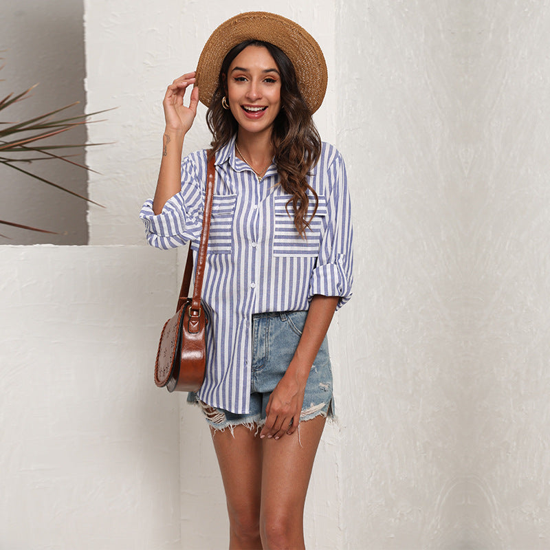 Women's Striped Oversized Shirt