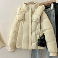 Women's Fashionable Puffer Jacket with High Collar and Practical Pockets