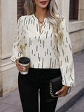 Women's Blouse Shirt with Striped Pattern