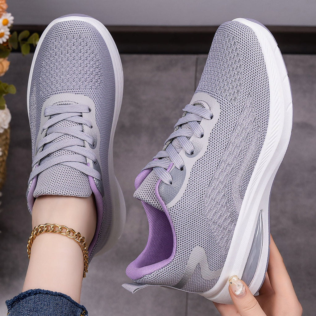 Women's Breathable Casual Sneakers with Non-Slip Sole and Elastic Upper