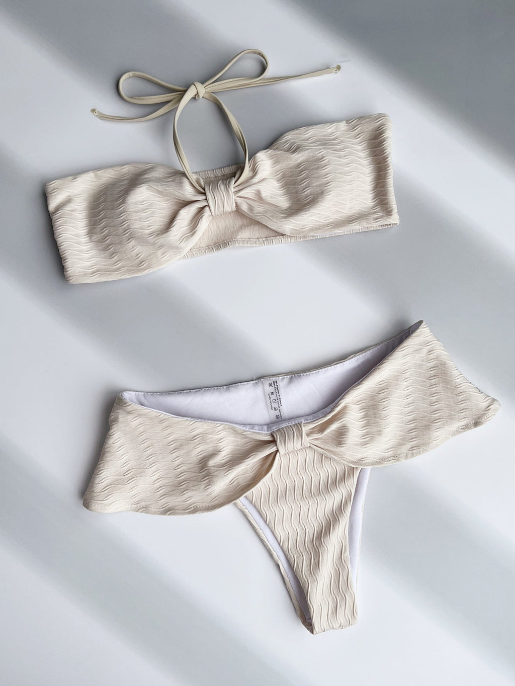 Women's Bandeau Bikini with Sophisticated Ruffles