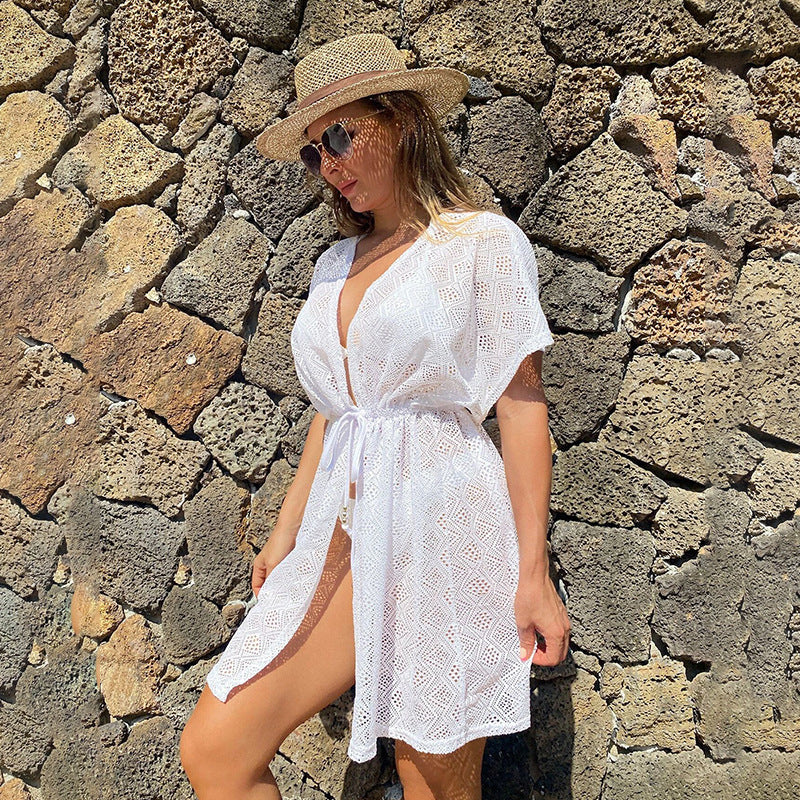 Women's Elegant Crochet Beach Cover-Up