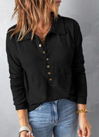 Women's Long-Sleeve Textured Shirt