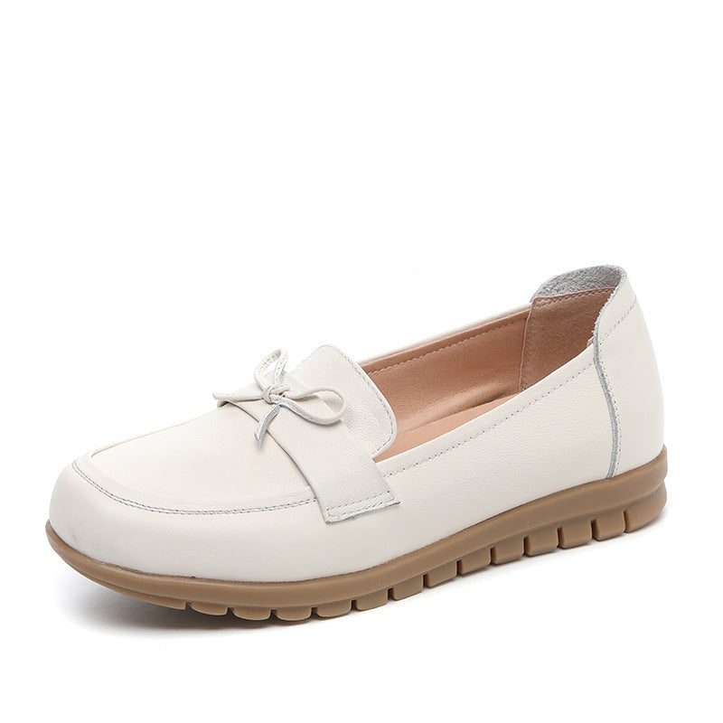 Women's Ballet Flats with Elegant Bow Accents and Non-Slip Sole