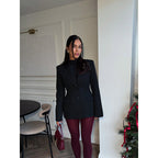 Elegant Oversized Blazer Jacket with Chic Lapel