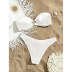 Women's Bandeau Bikini with Ruched Design