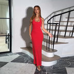Women's Floor-Length Summer Dress with Boat Neck