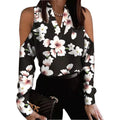 Women's Off-the-Shoulder Blouse with Floral Print