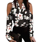 Women's Off-the-Shoulder Blouse with Floral Print