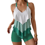 Women's High-Waisted Swimsuit with Ruffle Detail
