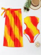 Women's Swimsuit Set with Wrap Skirt