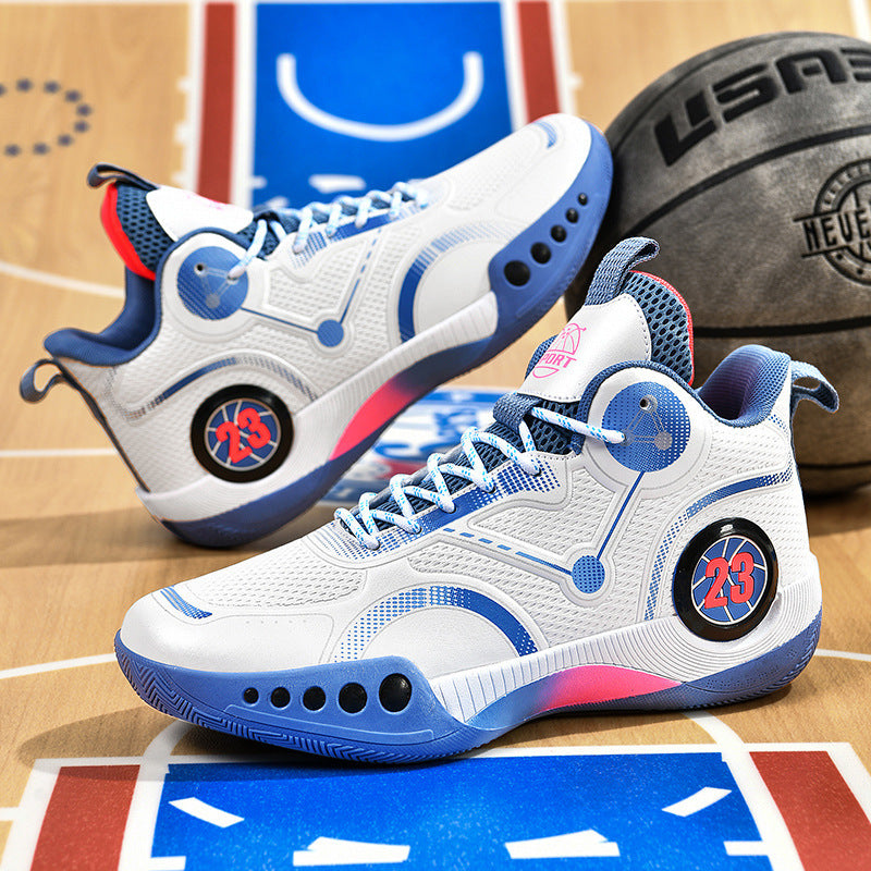 Women's High-Top Basketball Sneakers with Non-Slip Sole