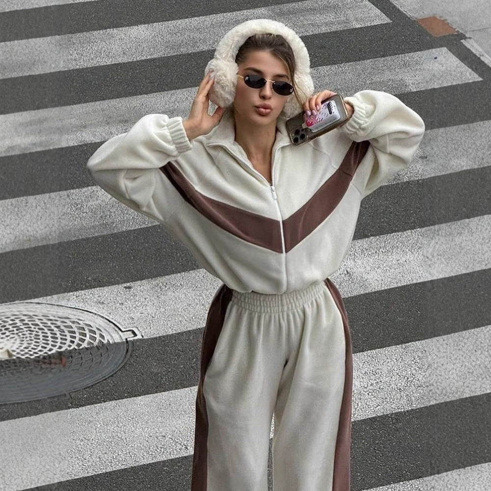 Women's Fleece Tracksuit with Zip Jacket