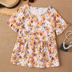 Women's Blouse with Floral Design