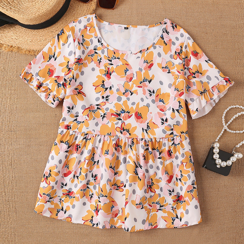 Women's Blouse with Floral Design