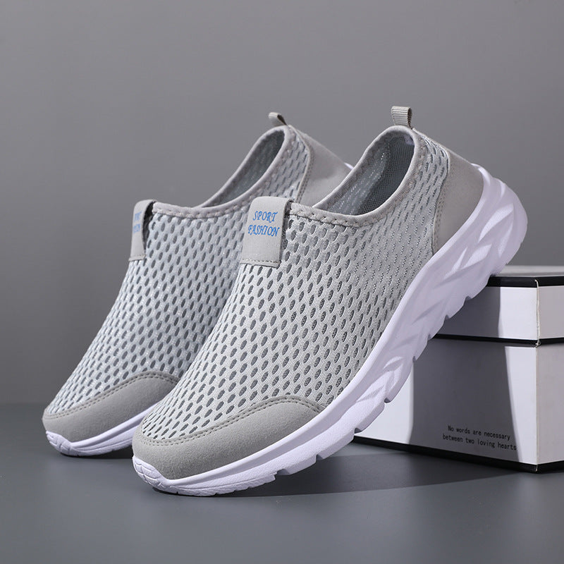 Women's Breathable Slip-On Sports Shoes with Elastic Entry