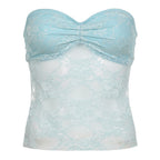 Women's Bustier Top with Elegant Lace and Delicate Design