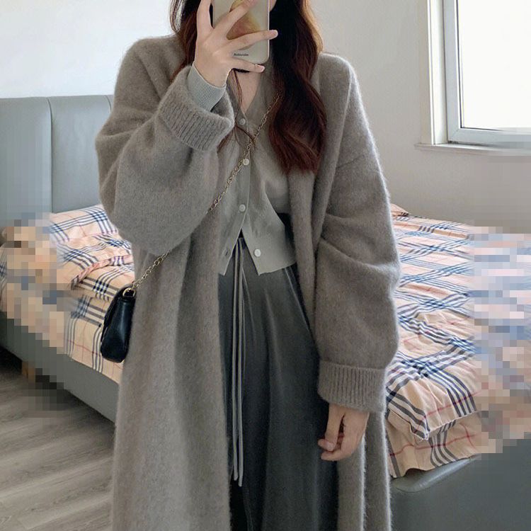 Women's Cozy Oversized Cardigan with Puff Sleeves