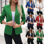 Elegant Blazer with Casual Sleeves and Modern Cut