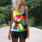 Women's Swim Shorts with Playful Top