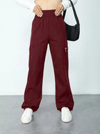 Women's Comfortable Cargo Pants with Elastic Waistband