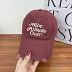 Men's Distressed Cotton Baseball Cap