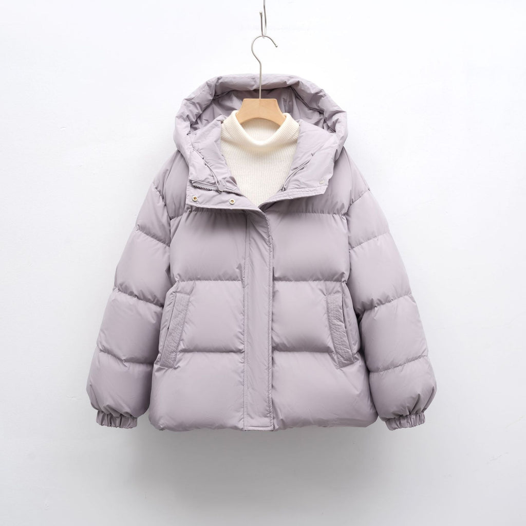 Women's Fashionable Winter Jacket with Voluminous Puff Sleeves
