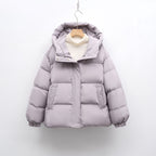 Women's Fashionable Winter Jacket with Voluminous Puff Sleeves