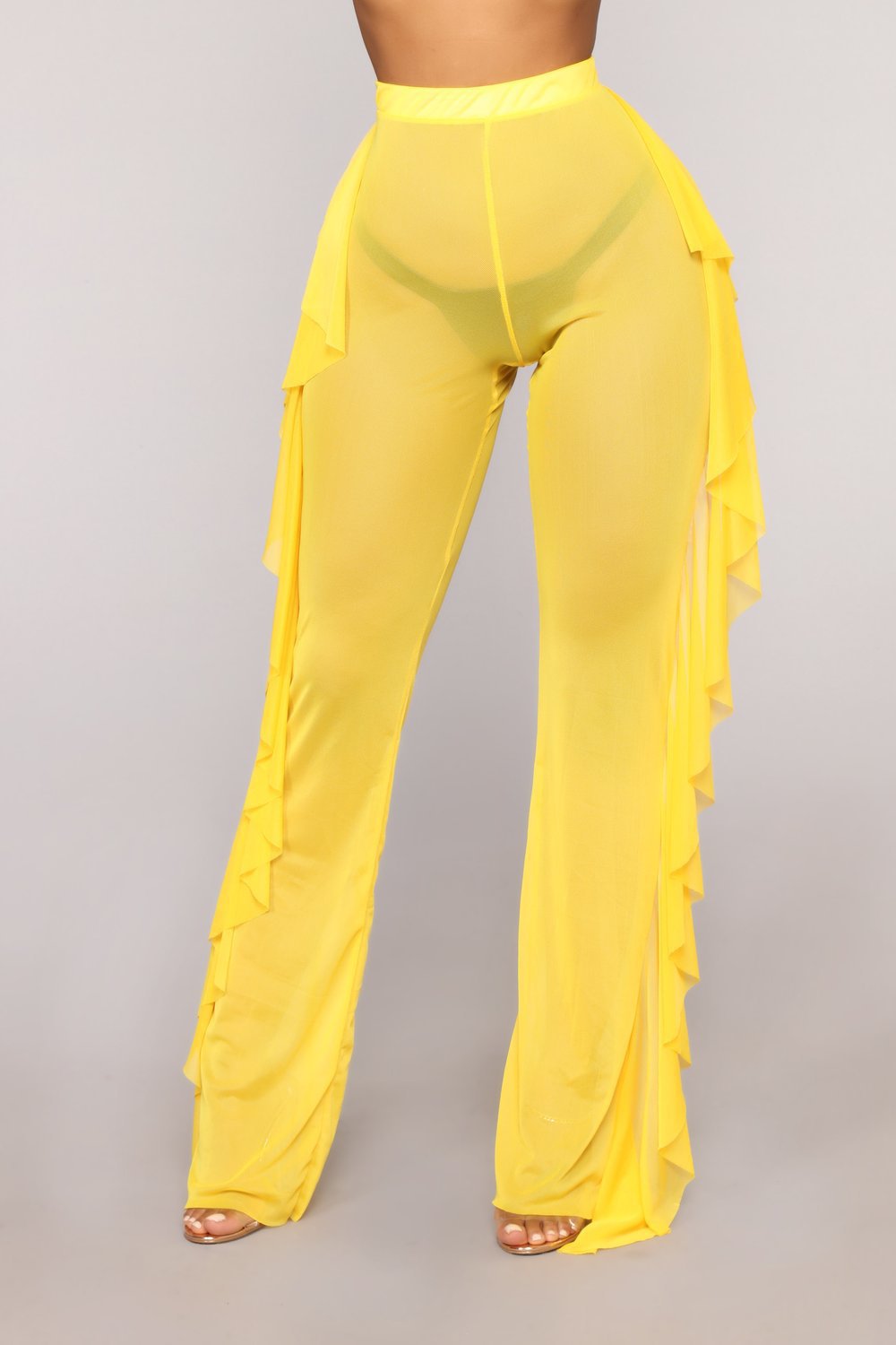 Women's Pull-On Boho Pants with Ruffles