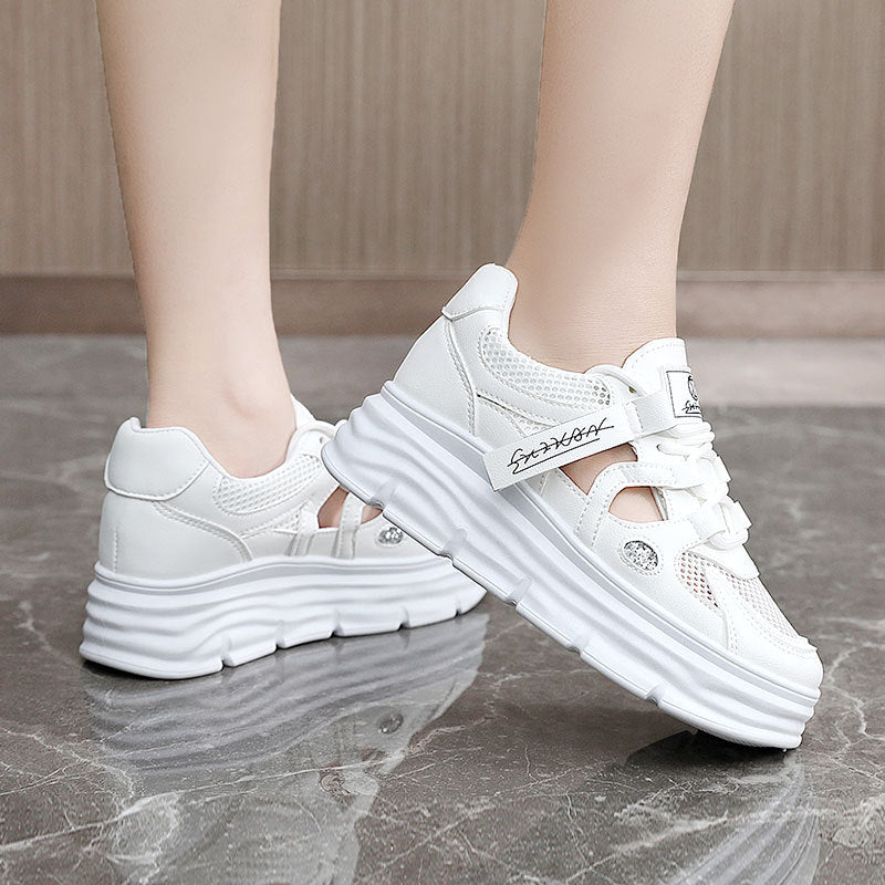 Women's Breathable Platform Sneakers with Ergonomic Design