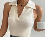 Women's Sleeveless Ribbed Knit Top