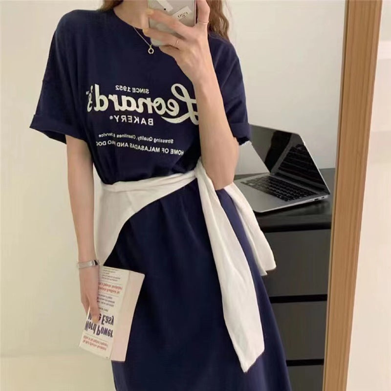Women's Casual Lounge Dress with Graphic Print and Comfortable Fit