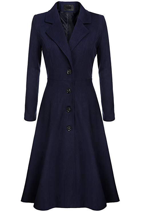 Elegant Tailored Wool-Look Coat