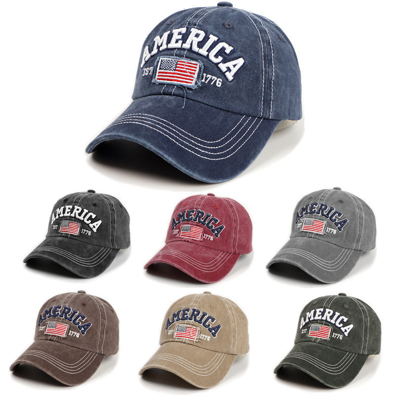 Men's Vintage-Inspired Embroidered Baseball Cap
