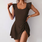 Women's Swimsuit with Chic Skirt and Ruffle Details