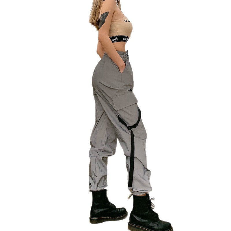 Women's Cargo Pants with Adjustable Waist and Practical Pockets