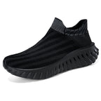 Women's Breathable Slip-On Sneakers with Elastic Shaft and Cushioning Sole