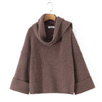 Women's Chunky Knit Cowl-Neck Sweater