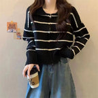 Women's Striped Knit Pullover