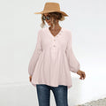 Women's Blouse Shirt with Casual Fit and Elegant Button Details