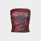 Women's Patterned Bandeau Top with Elastic Fit