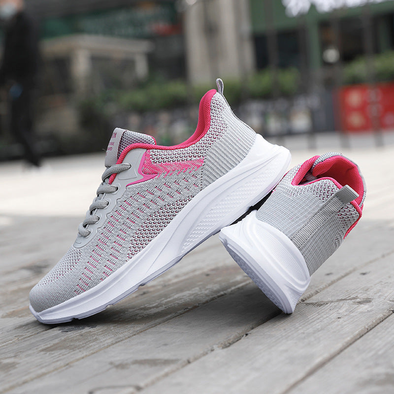 Women's Breathable Running Sneakers with Elastic Upper