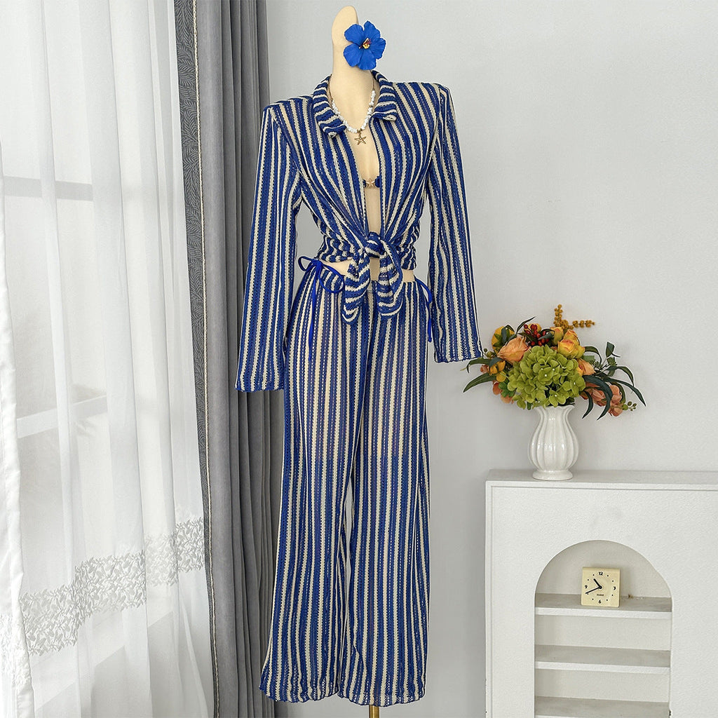 Women's Jumpsuit with Fashionable Tie Belt