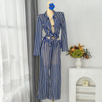 Women's Jumpsuit with Fashionable Tie Belt