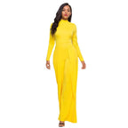 Women's Elegant and Flowing Long-Sleeve Jumpsuit