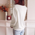 Women's Fine Knit Cardigan with Elegant Lace
