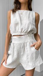 Women's Casual Two-Piece Outfit with Elastic Waistband