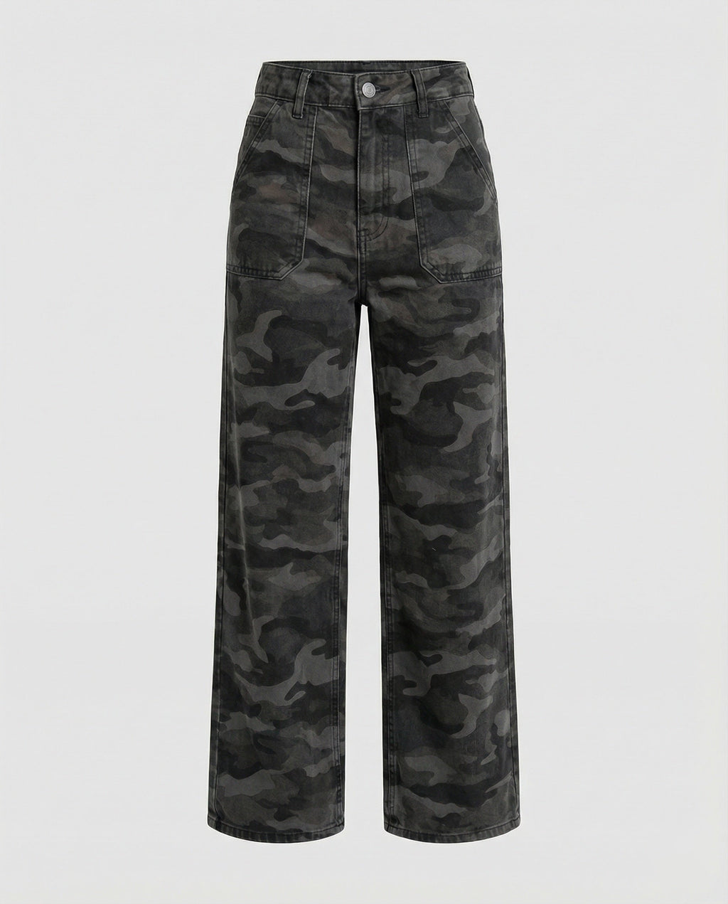 Women's Extra-Wide Camouflage Palazzo Pants with High Waist